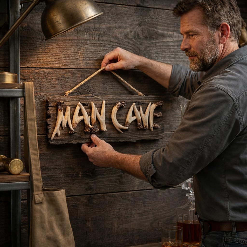 Amazon.com: Man Cave Hanging Wall Sign - Rustic Wooden Wall Plaque