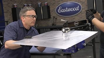 Eastwood Metal Fabrication Bead Roller with Dies | Generous 19 inch Throat Industrial Bead Roller | 18 Gauge Sheet Metal Rotary Forming Machine | Durable Construction