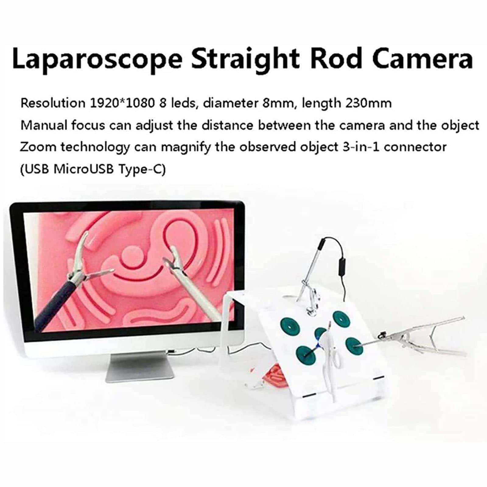 Simulatore Chirurgia Laparoscopic, Laparoscopic Trainer per Allenamento Sussidi Didattici, Attrezzatura per La Simulazione di Chirurgia Laparoscopica per L'insegnamento E La Formazione,Green