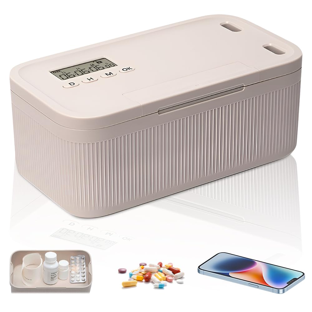 Coffre-fort Sécurisé avec Minuterie, Boîte de Verrouillage de Téléphone avec Minuterie, retirer la prise des téléphones, Protection Enfants Anti-Dépendance, pour la maison, le bureau