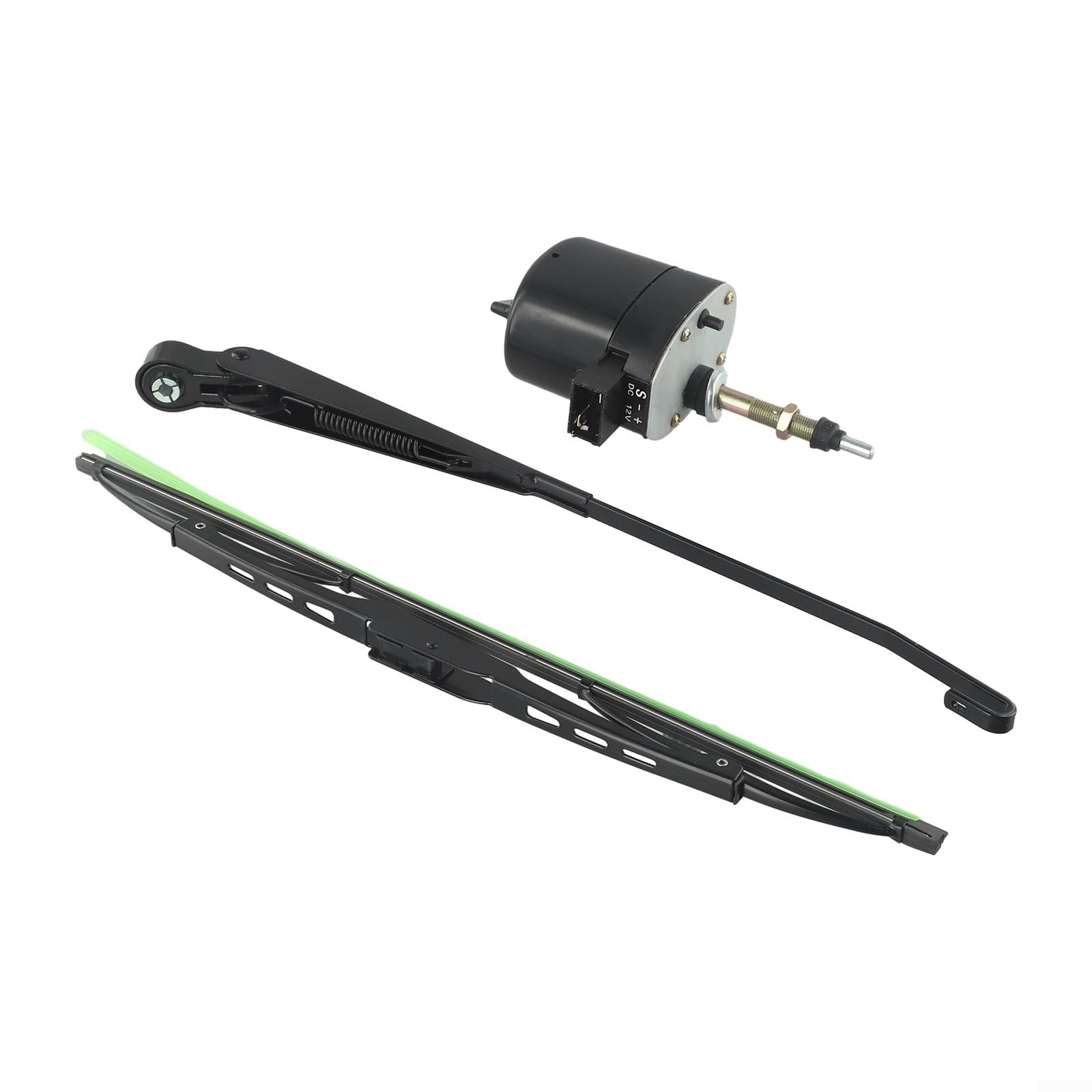 Eawfgtuw Moteur d'essuie-glace 12 V, moteur d'essuie-glace marin, essuie-glace 105°, équipement agricole pour tracteur, bateau, camping-car avec construction métallique, 400 mm de long