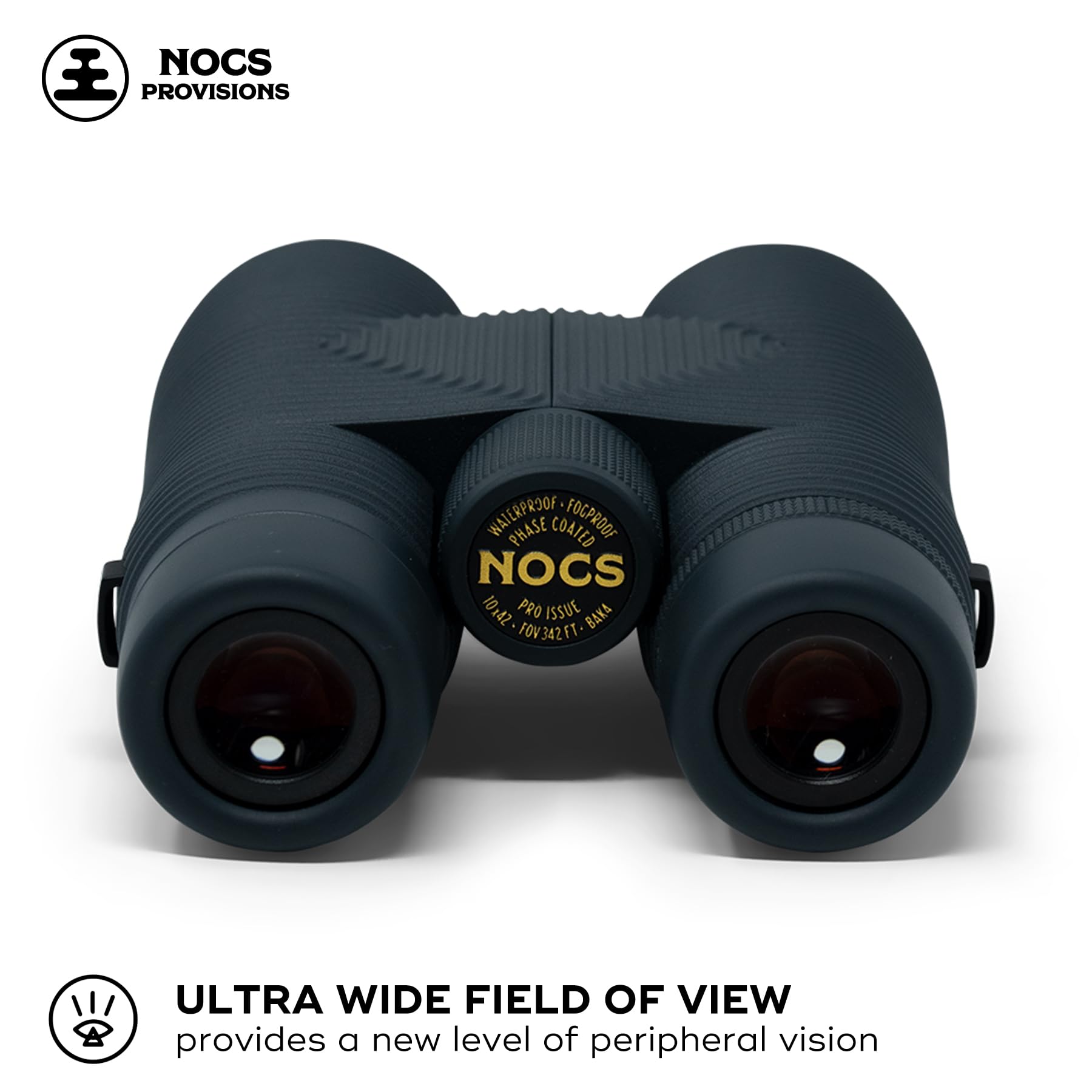 Nocs Provisions Pro Issue 10x42 Compact Fogproof Waterproof Binoculars for Adults & Kids, 10X Magnification, Wide View Multi-Coated Lenses for Bird Watching, Hunting & Stargazing - Talus Gray