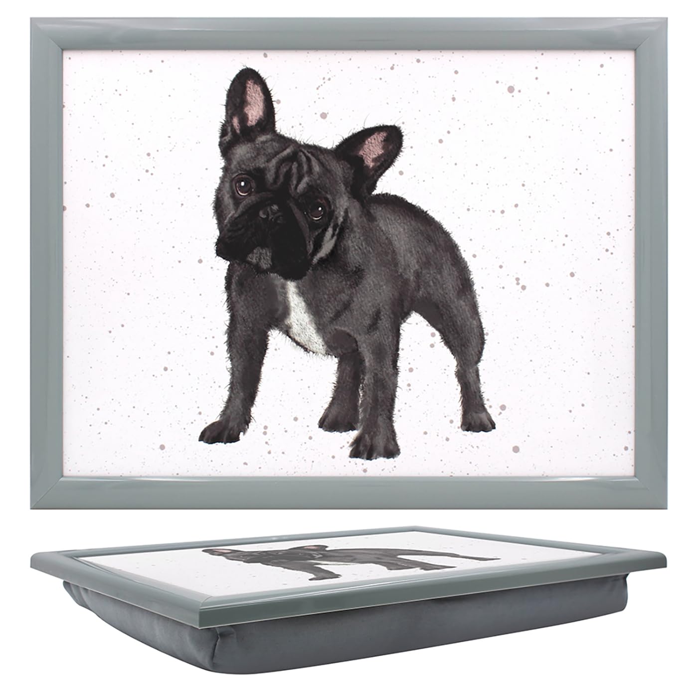 Lesser & Pavey Frenchie Cushioned Lap Tray | Lovely Lap Trays With Padded Cushion, Perfect For Eating On The Sofa | Lap Trays For Eating Homes - Sarah Boddy