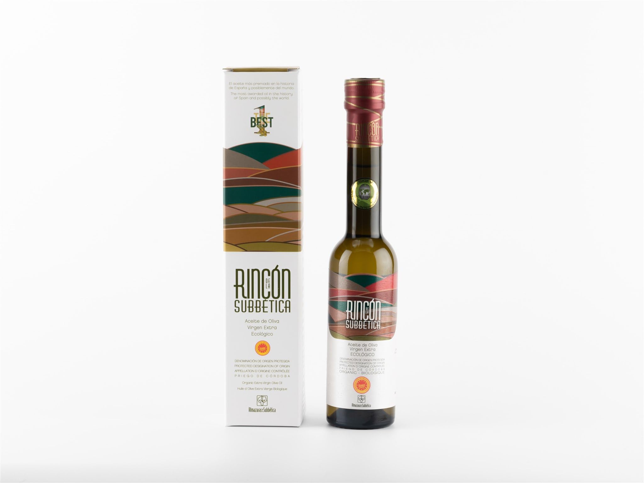 RINCÓN DE LA SUBBÉTICA – Aceite de Oliva Virgen Extra 250 ml | Pack 9 Botellas | DOP Priego de Córdoba | Monovarietal Hojiblanca | Sabor Intenso| Ideal Cocina Gourmet y Uso en Crudo