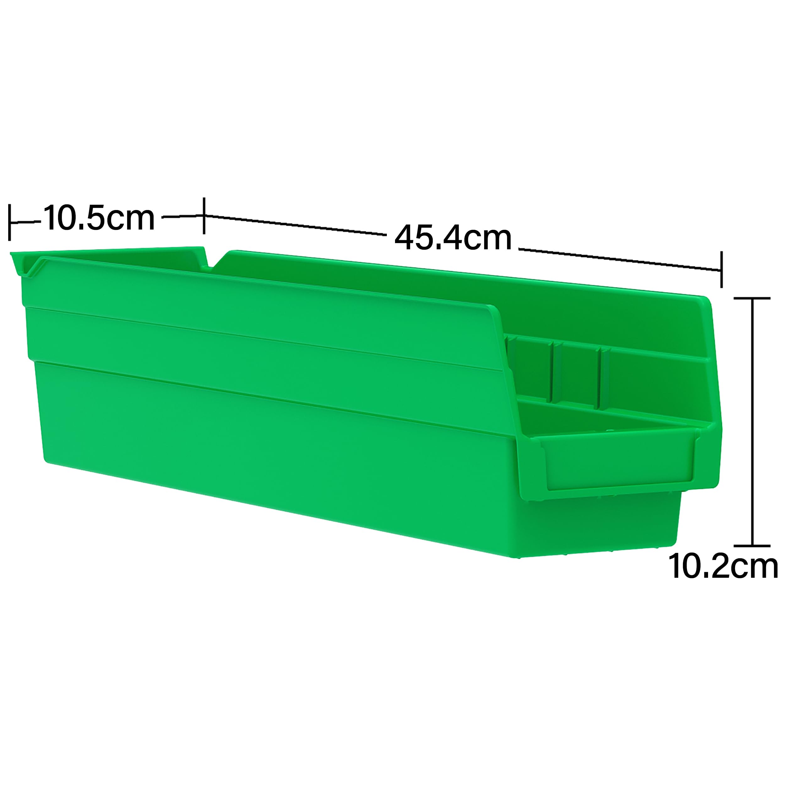 Akro-Mils 30128 Plastic Shelf Bins, Heavy Duty Storage Bins for Garage, Closet, and Drawer Organization, 45.72 cm x 10.16 cm x 10.16 cm, Blue, 12-Pack
