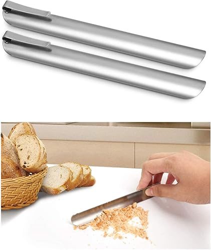 Barredora de migas profesional para manteles en restaurantes y hogares, raspador de migas de acero inoxidable (paquete de 2)