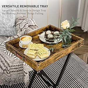 Tvtraytablessetof2tvtrayswithremovabletraytop2pcsfoldingsidetableforbedroomlivingroomsnacktablewithfoodservingtrayforsmallspaceburnedbrowneatingtable Urban Country Home Decor Tv tray tables set of 2 tv trays with removable tray top 2 pcs folding side table for bedroom living room snack table with food serving tray for small space burned brown eating table urban country home decor