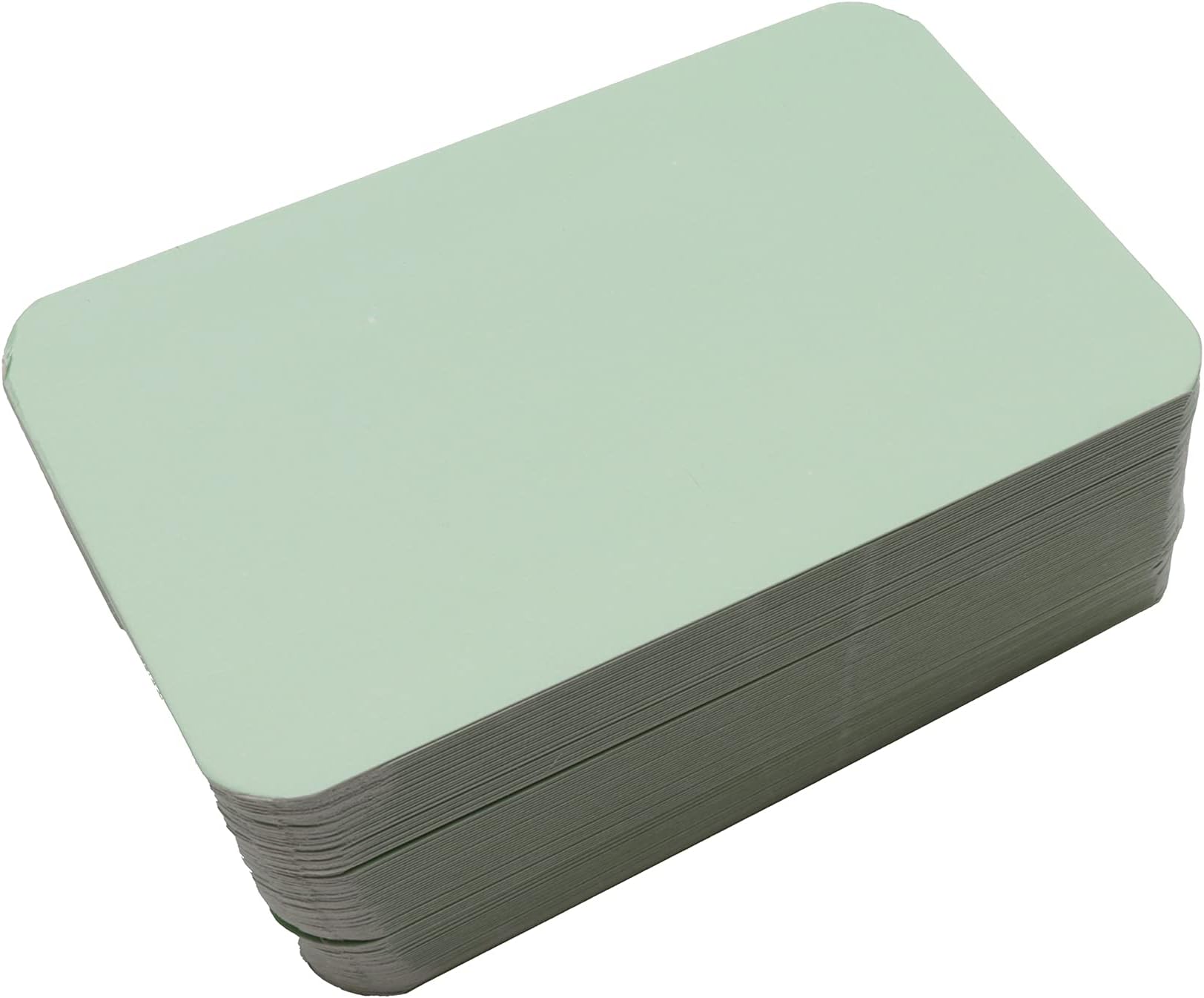 100 Pcs Mini Cards Blank Small Round Corner Cardboard Flash Word Message Notes Business Index Tags Cards for Gift Language Learning Art Craft Supplies (Green)