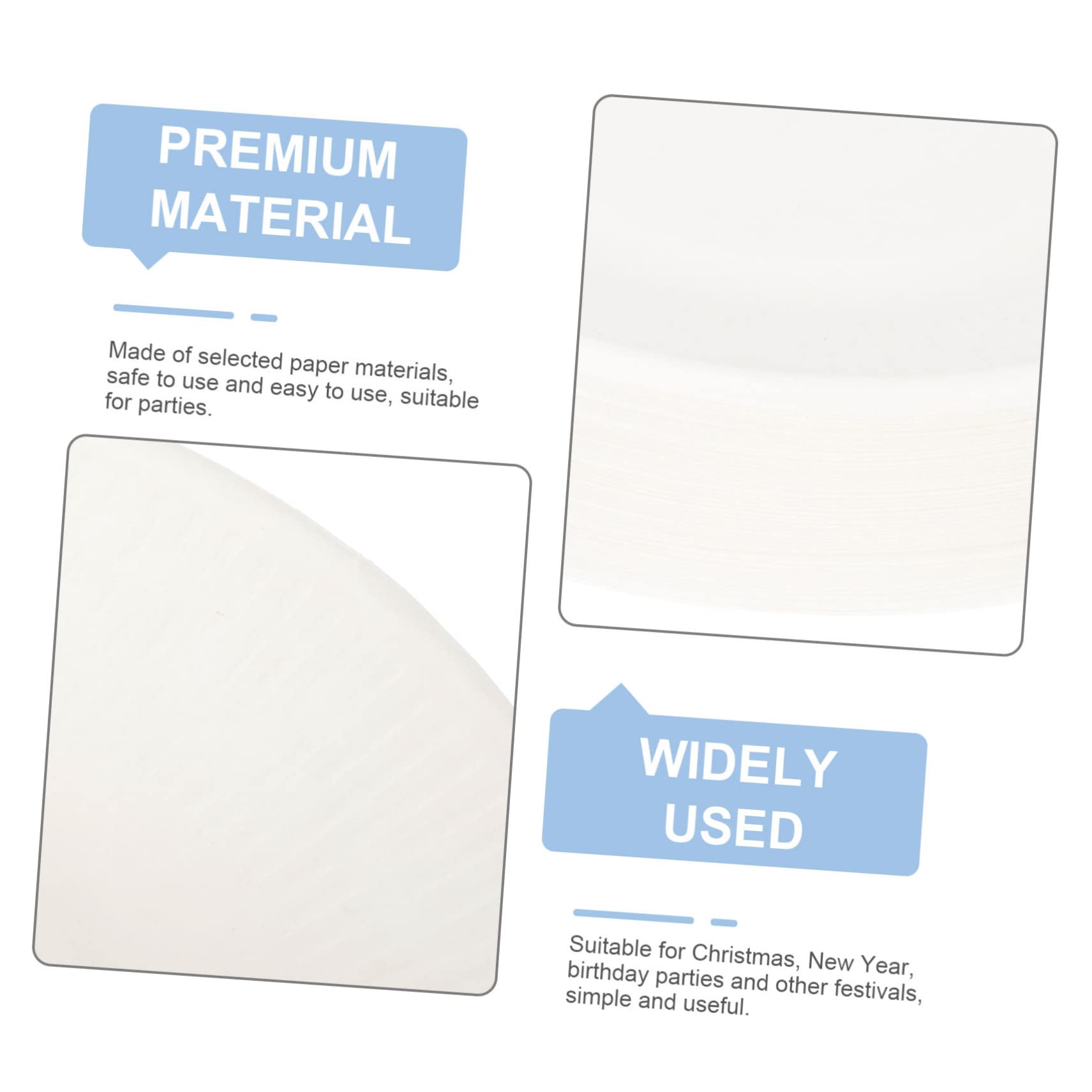 MAGICLULU Piatti di Carta Monouso Ecologici Biodegradabili, 50 Pezzi, Adatti a Microonde e Freezer, per Feste e Pittura