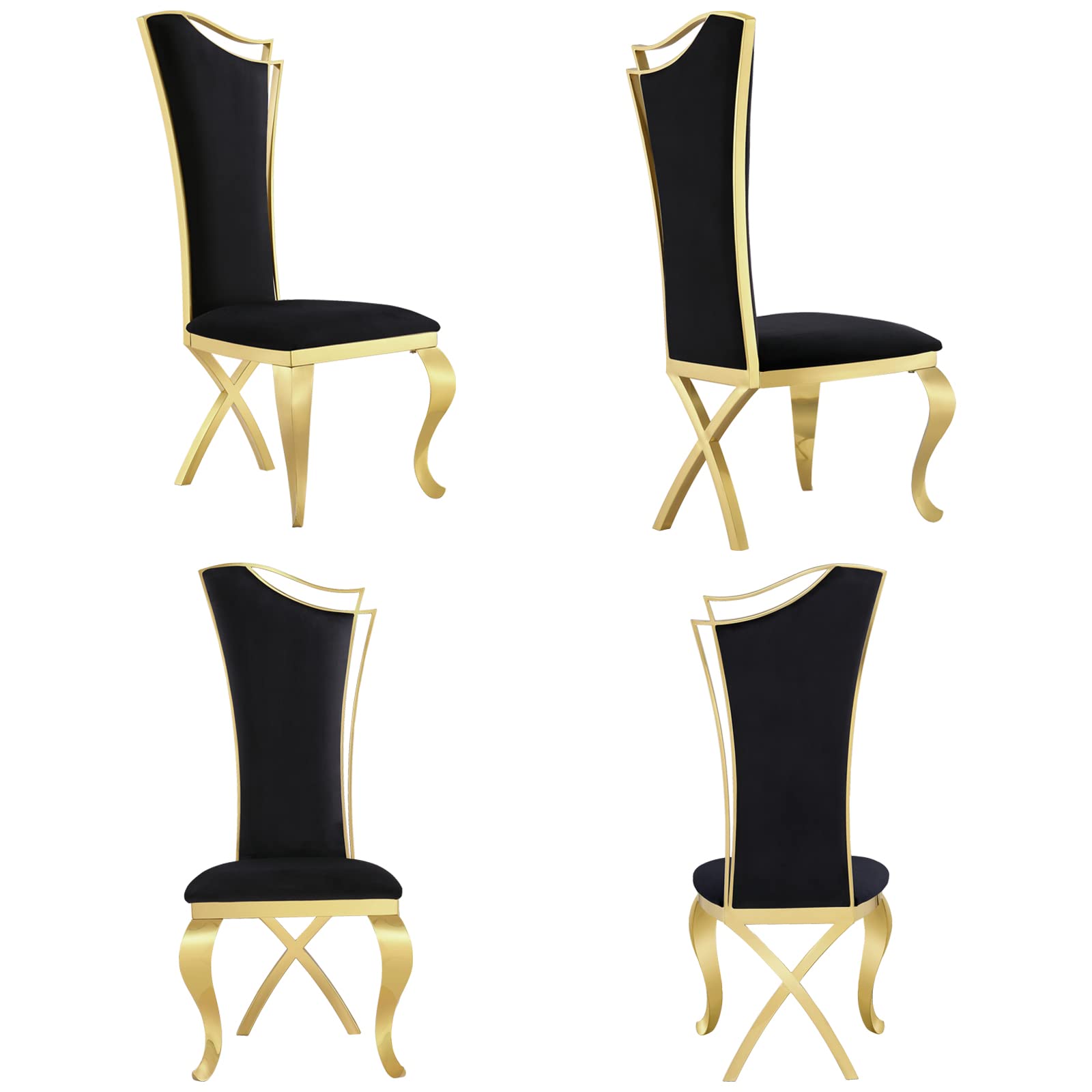 ACEDÉCOR Velvet Dining Chairs Set of 4