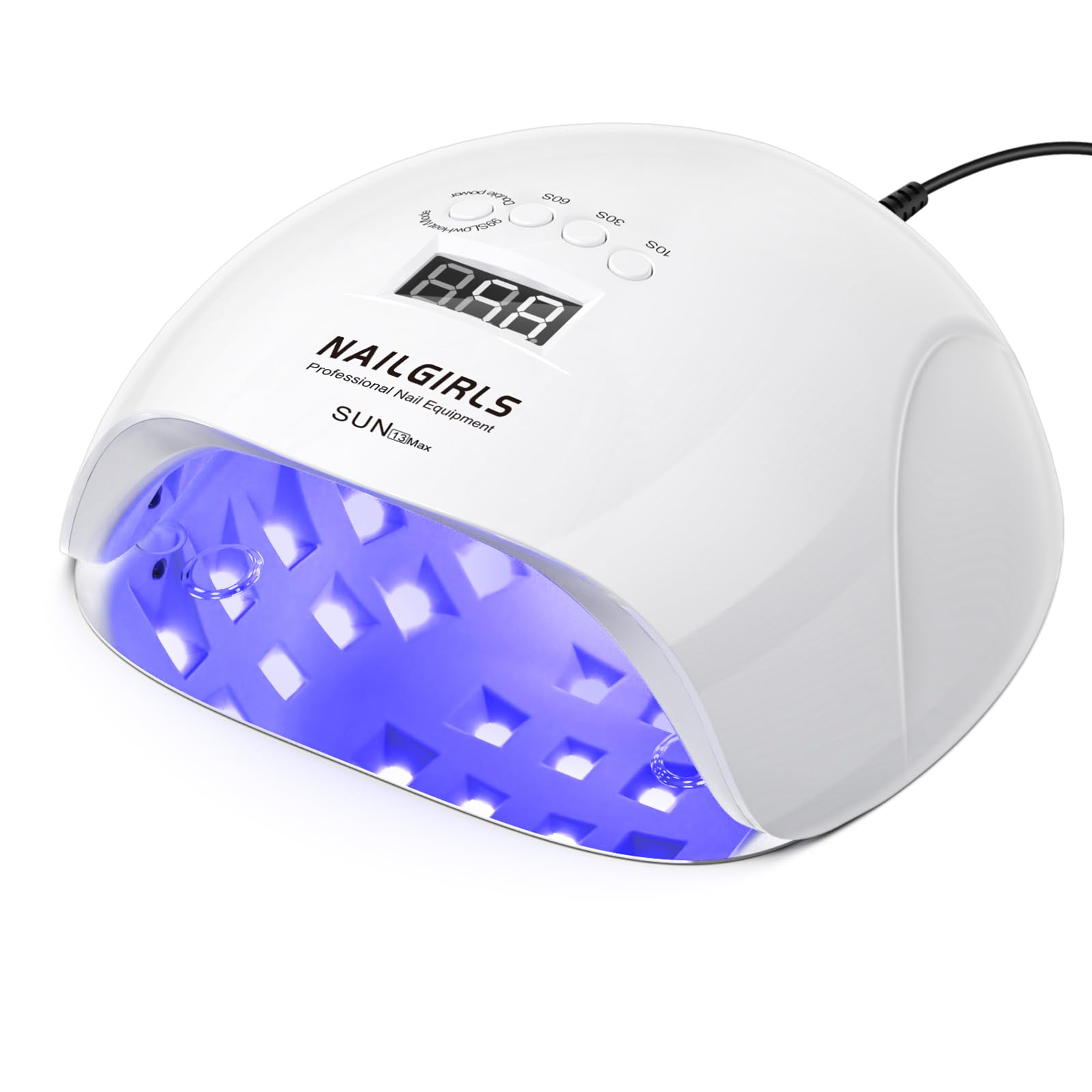 UV LED Nail Lamp,NAILGIRLS Gel Nail Lamp Professional 220W Gel Polish Nail Dryer Curing Lamps with 4 Timer Presets