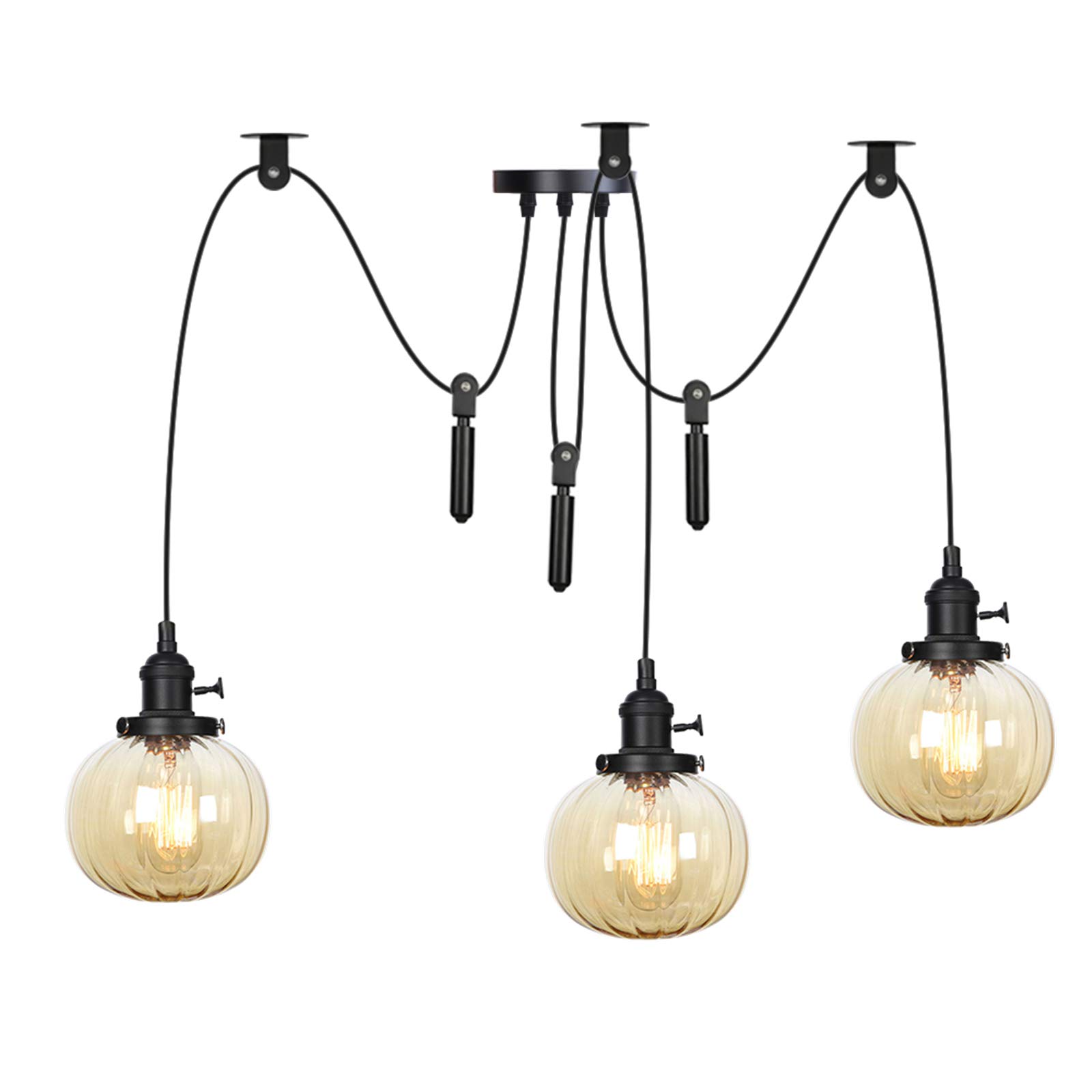 Lustre industriel vintage réglable pour corriger le manque de lumière des pièces