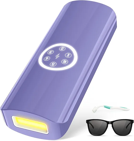 Laser Hair Removal for Women and Men, IPL Hair Remover Device Permanent for Face Body and Bikini, at-Home Laser Hair Removal Device is Safe Effective, Nearly Painless & Long-Lasting Results