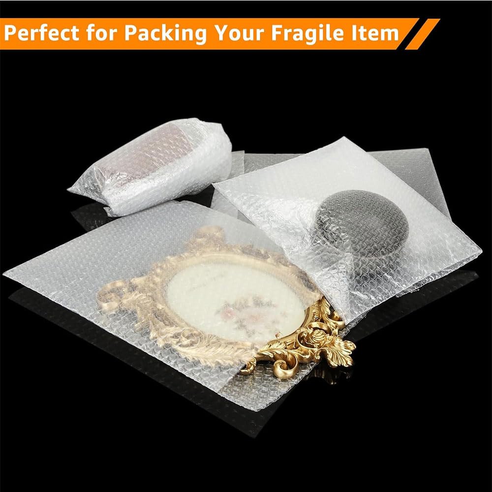 Confezione da 100 Sacchetti a Bolle – 20 × 30 cm, Pluriball Antiurto per Spedizioni, Traslochi e Protezione di Oggetti Fragili pluriball rotolo/A/20x30cm
