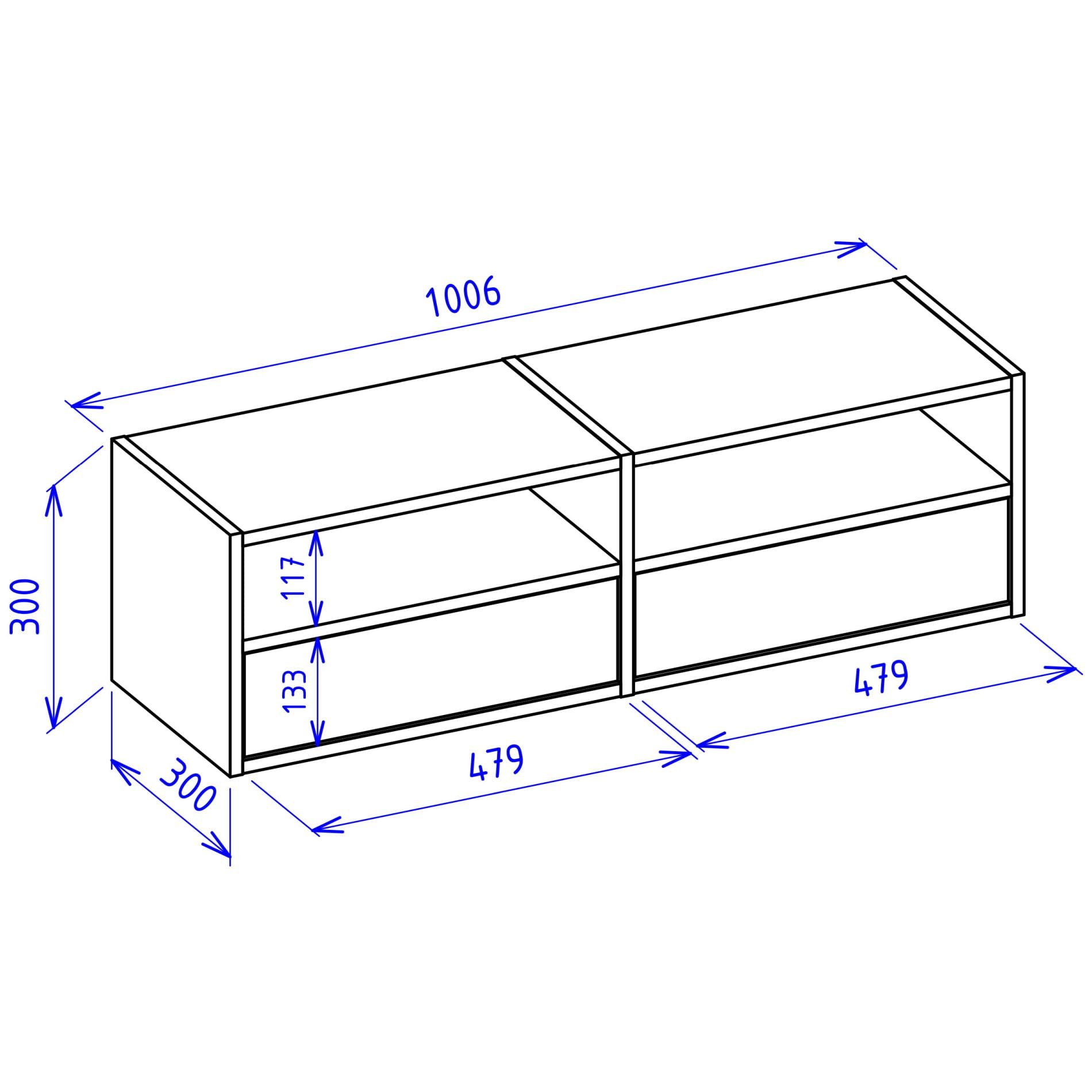 Selsey TV Lowboard - Farbe Wisconsin-Walnuss Moderne Fernseher Kommode 100 x 30 x 30 cm (BxTxH) TV Unterschrank für Wohnzimmer Schrank mit Klappen Push to Open Lowboard Hängend TV Cabinet Wandmontage