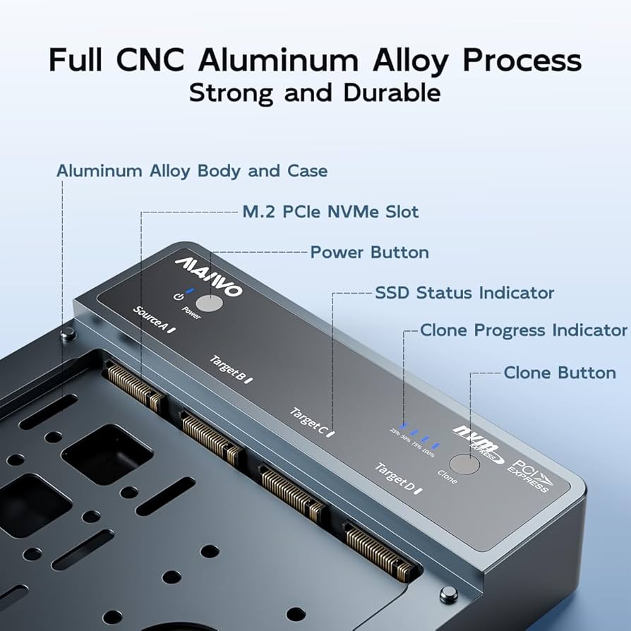 Amazon.co.jp: MAIWO 4ベイ M.2 NVMe SSDエンクロージャ USB4