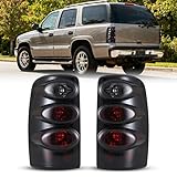 ROXX Tail Light Replacement Compatible with 2000-2006 Chevy Tahoe Yukon (Black Housing/Smoke Lens-0)