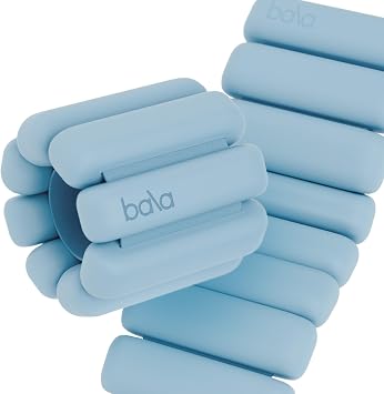 Bala Bangles - Set of 2 1lb & 2lb Each | Adjustable Wearable Wrist & Ankle Weights | Yoga, Dance, Barre, Pilates, Cardio, Aerobics, Walking