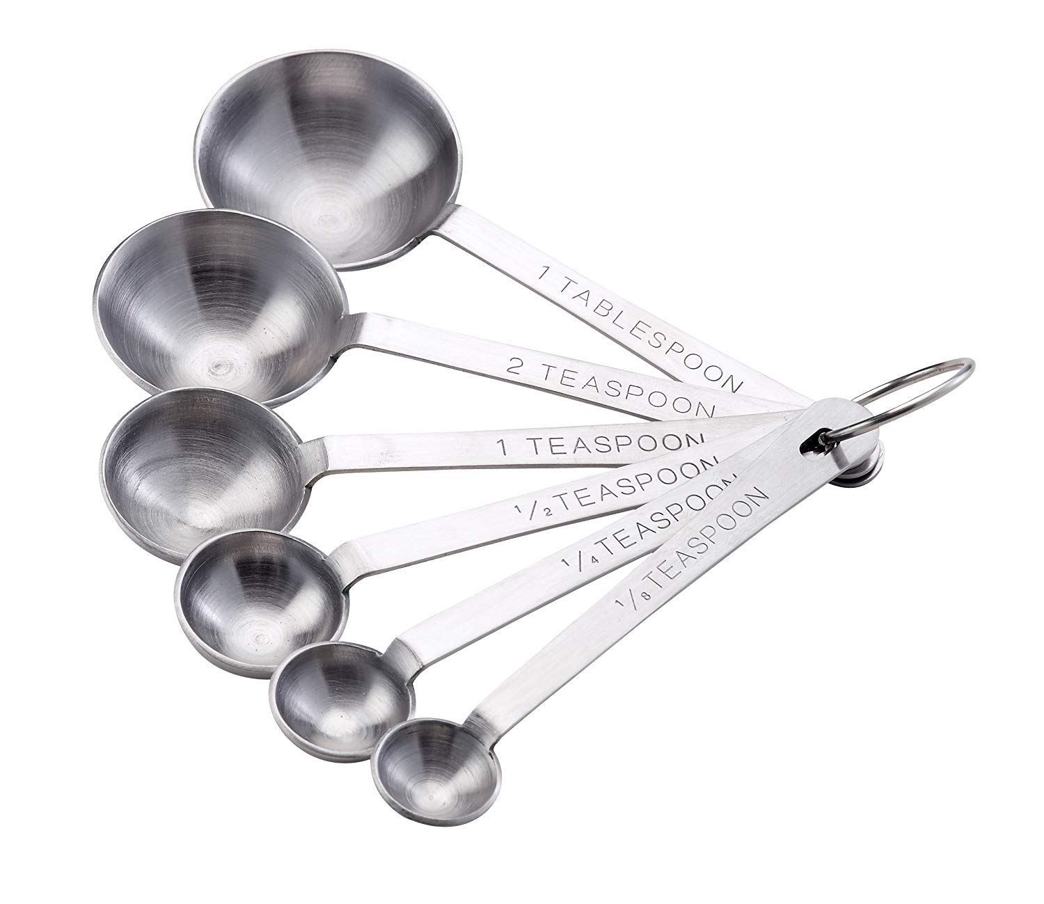 Mrs. Anderson’s Baking Measuring Spoons, 6-Piece Set, Heavyweight 18/8 Stainless Steel