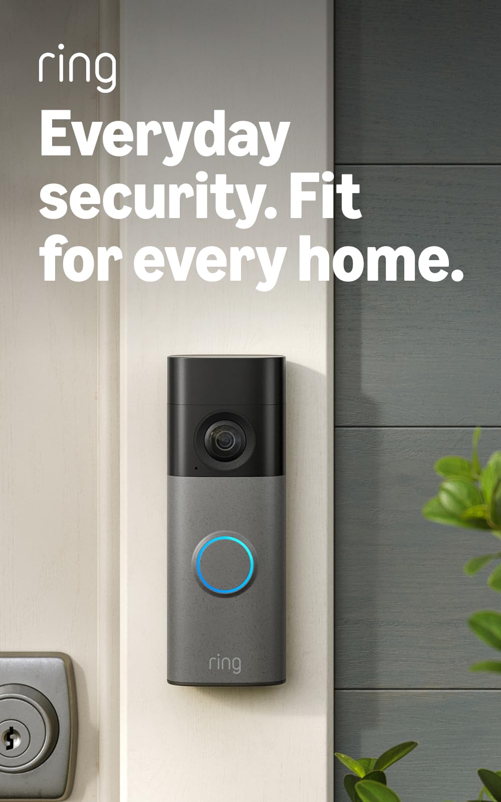 Ring Battery Video Doorbell (newest gen) | DIY Wireless Doorbell Camera | Retinal 2K | 6x Zoom | Two-Way Talk | Easy to install | Built-In Battery | 30-day free trial of Ring Subscription Plan