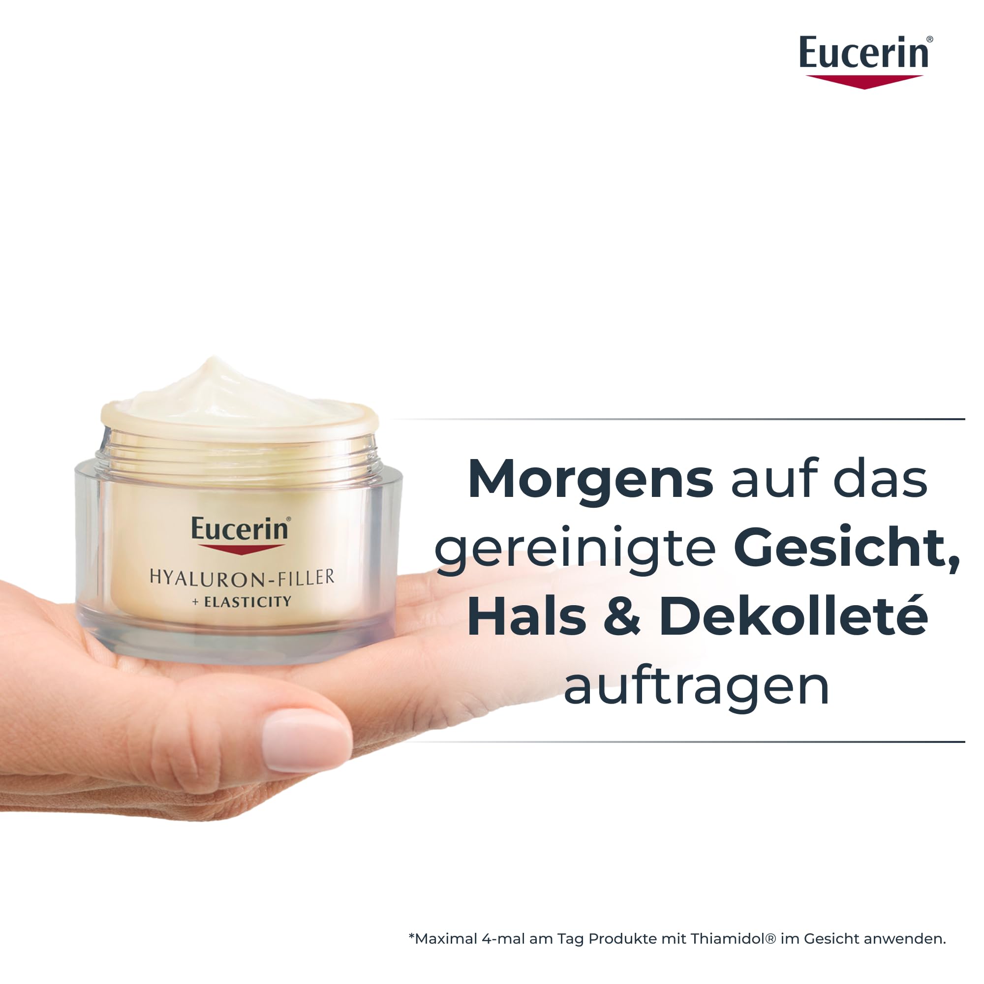 Eucerin Hyaluron-Filler + Elasticity Tagespflege LSF 30 50ml, Gesichtscreme | Anti Aging Gesichtspflege fördert die Hautelastizität, Reduziert tiefe Falten & Pigmentflecken, Mit Hyaluronsäure & Thiamidol