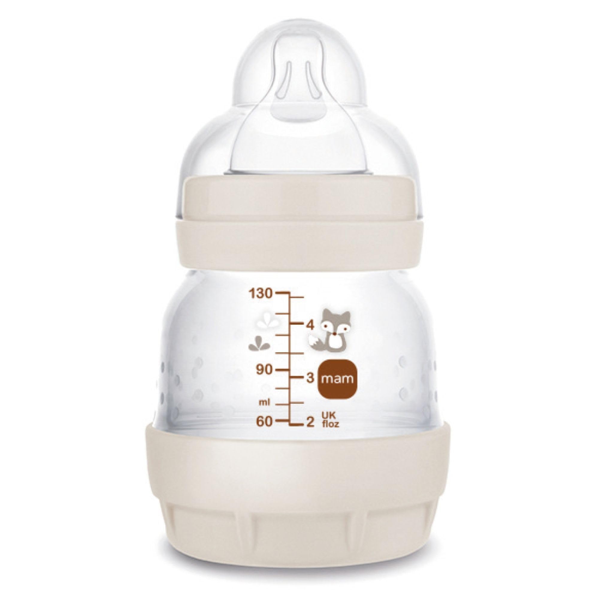 MAM Biberon Easy Start/Anti-Colica – 130 ml – Sabbia – Tettarella portata 0