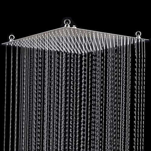 Soho Edelstahl LED Regendusche 60x60 Cm – Mit Wasserfall, Nebelfunktion, RGB-Beleuchtung, Für Deckenmontage