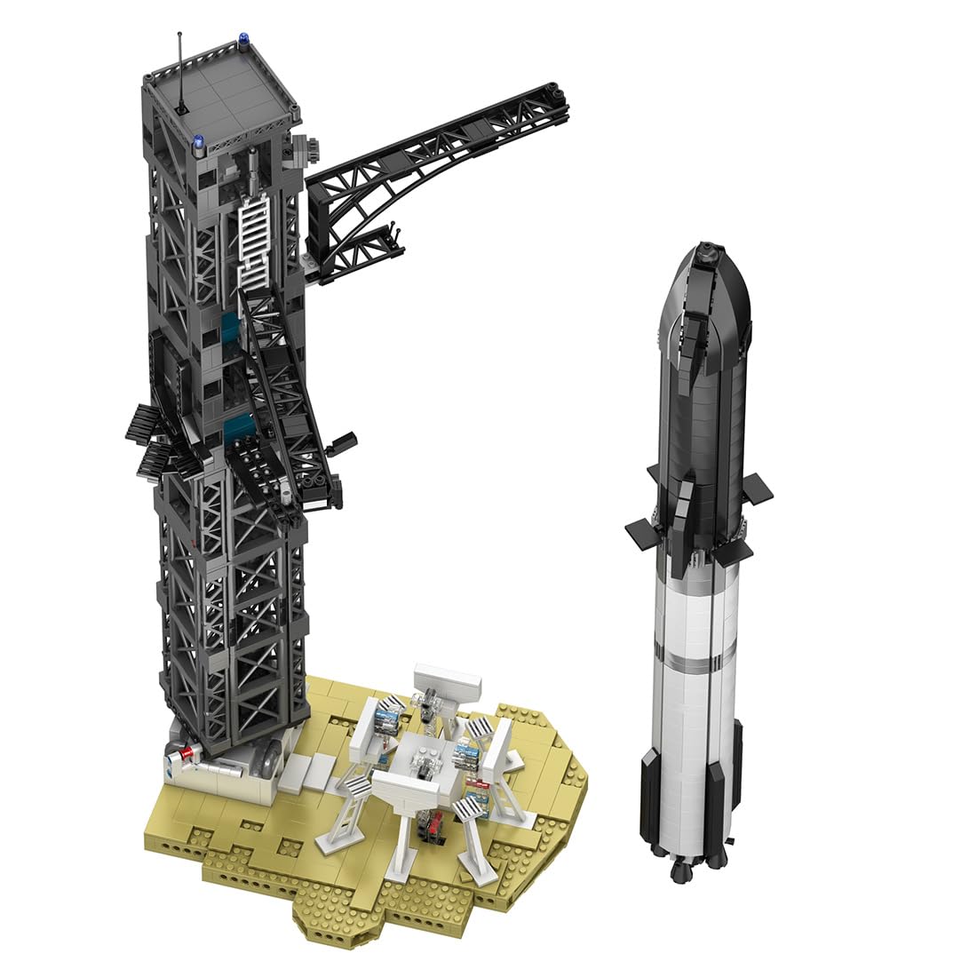Amazon.com: iREOGAME Starship Rocket Building Blocks Set, Space