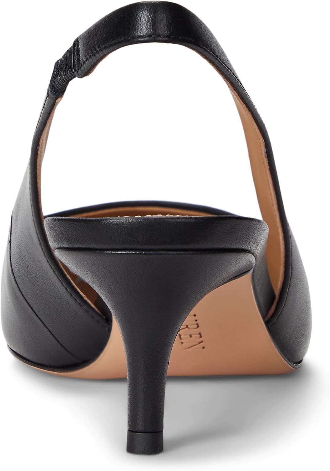 Lauren Ralph Women's Lolah Burnished Leather Slingback Pump