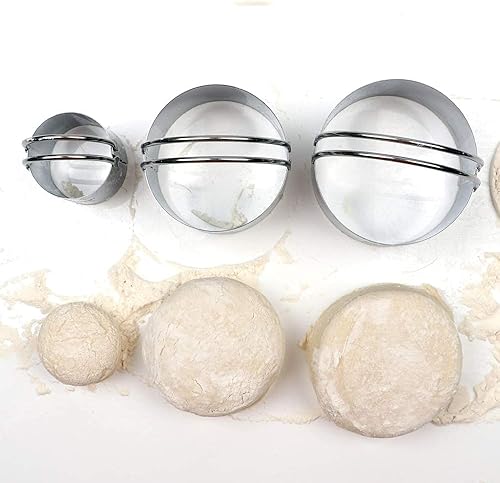 Vista 9 de HULISEN Juego de cortador de galletas (5 piezas/juego), cortador de galletas redondo con asa, herramientas profesionales para masa para hornear