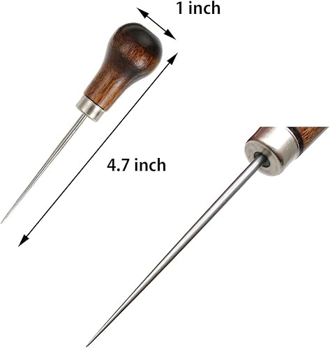 Miniatura 3 de Goiio Kit de 19 piezas para encuadernación, herramientas de iniciación, carpeta de huesos, papel creaser, hilo encerado, punzón, agujas de ojo