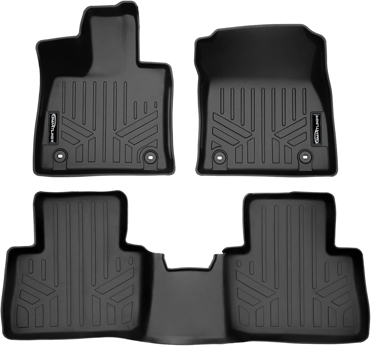 SMARTLINER Custom Fit All Weather Floor Mats 2 Row Liner Set Compatible with 2022-2025 Lexus NX