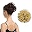 BARSDAR 100% Human Hair Bun Extension - Blonde Messy Bun Hairpieces for Women - Real Human Hair Natural Updo Chignons Daily