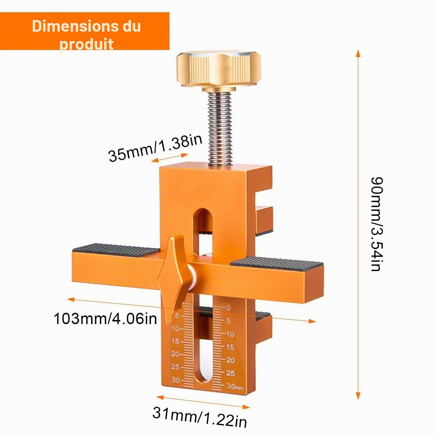 Outil d'Installation de Porte d'Armoire Polyvalent, Gabarit Defonceuse a Bois, Gabarit de Percage, Robuste et Portable - Idéal pour une Installation Précise et Facile des Portes d'Armoires