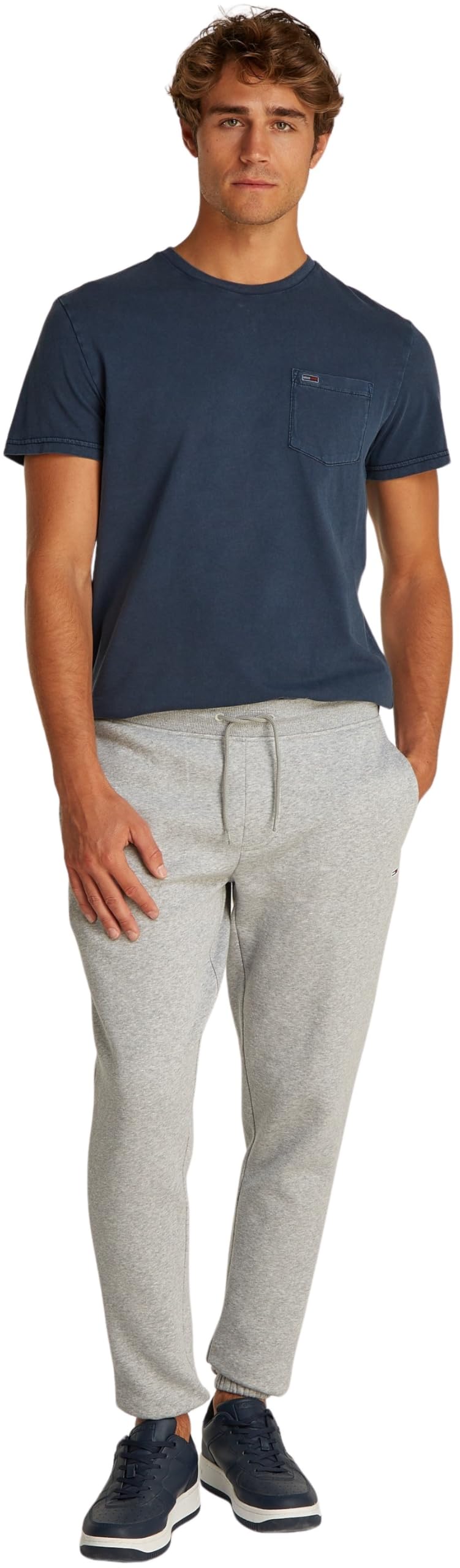 Tommy Jeans Uomo Pantaloni da Jogging Slim Fit Flag con Coulisse