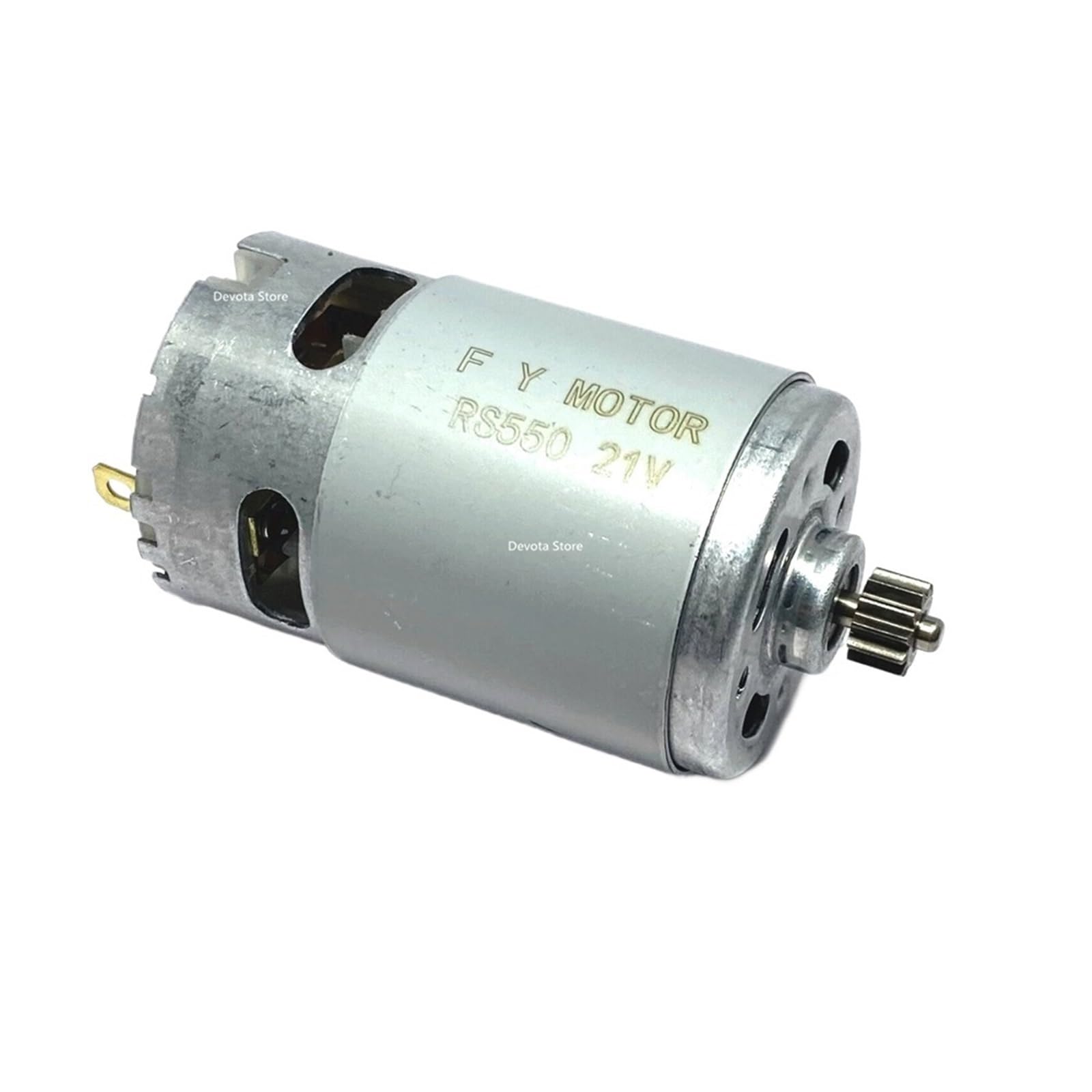 TQSKA RS550 DC Motor Lithium Hand Drill 9T 12T 10.8V 12V 14.4V 16.8V 18V 21V 25V DIY Model Repair Parts(10.8V-12V,9 Teeth Gear)