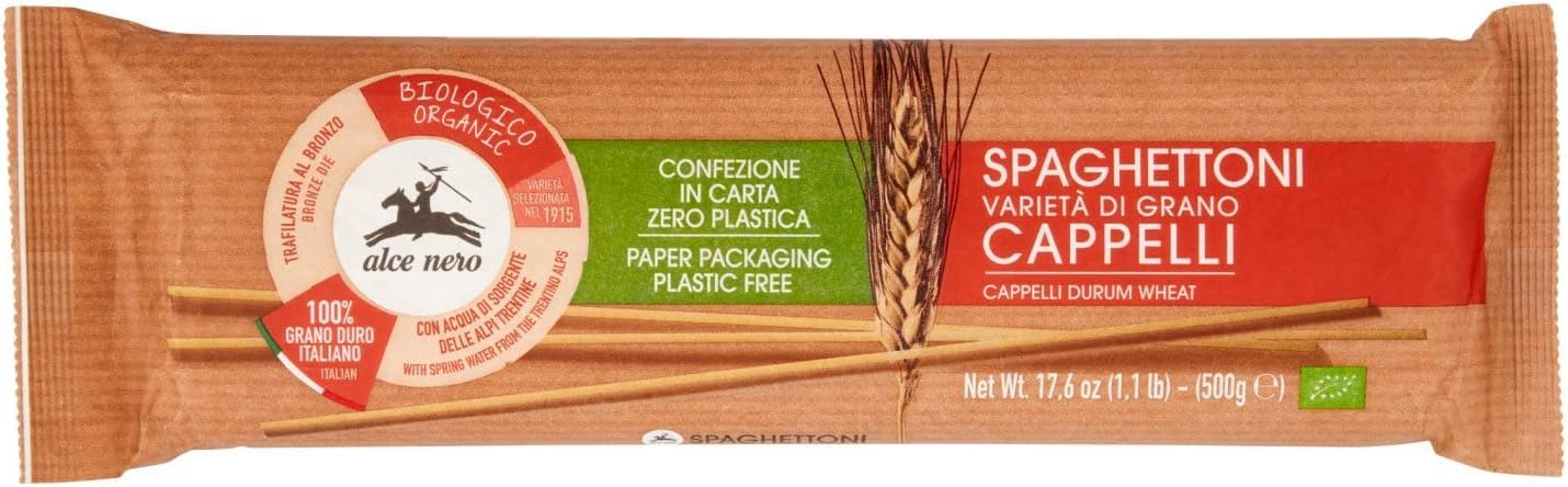 Alce Nero Pasta Spaghettoni Bio 500g + Polpa di Pomodoro 400g