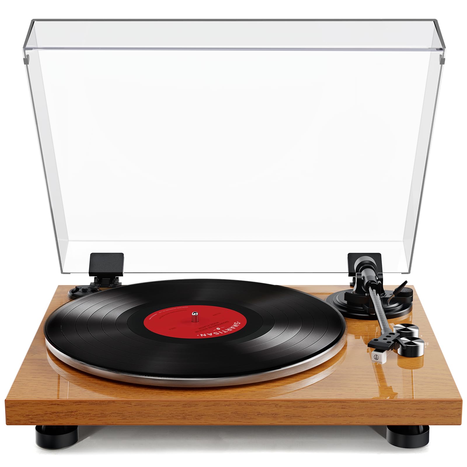 Platine Vinyle Bluetooth, Tourne Disque Lecteur de Vinyles -Bois - Les Beatles, Paul McCartney, John Lennon, RIngo Starr, George Harrison Platine Vinyle Bluetooth, Tourne Disque Lecteur de Vinyles -Bois