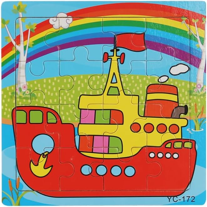 木制拼图玩具礼物卡通木质手抓拼图