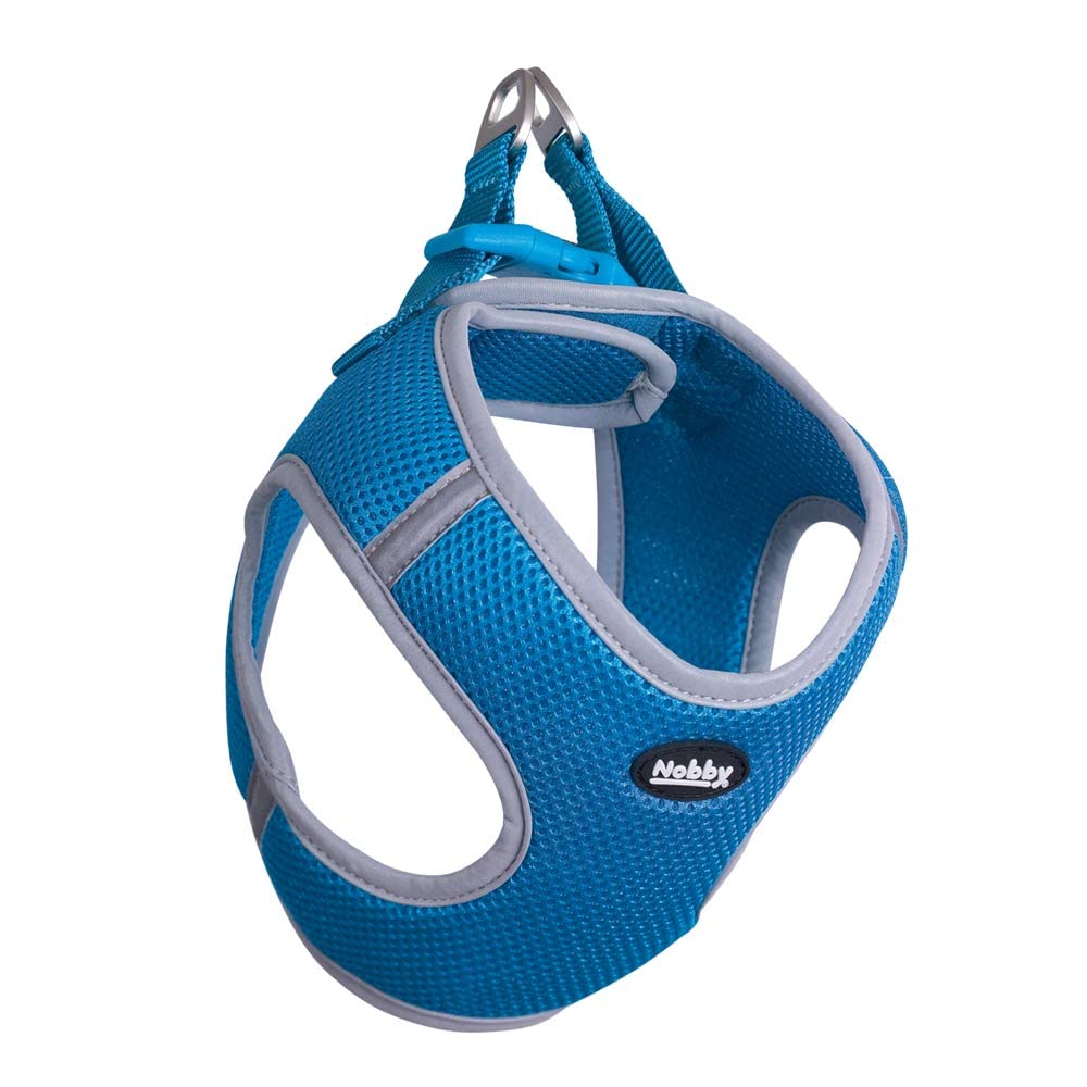 Nobby Mesh Harness Delight, Light Blue, M: Chest: 38-43 cm, Belly: 45-50 cm, 20 mm, Pack of 1