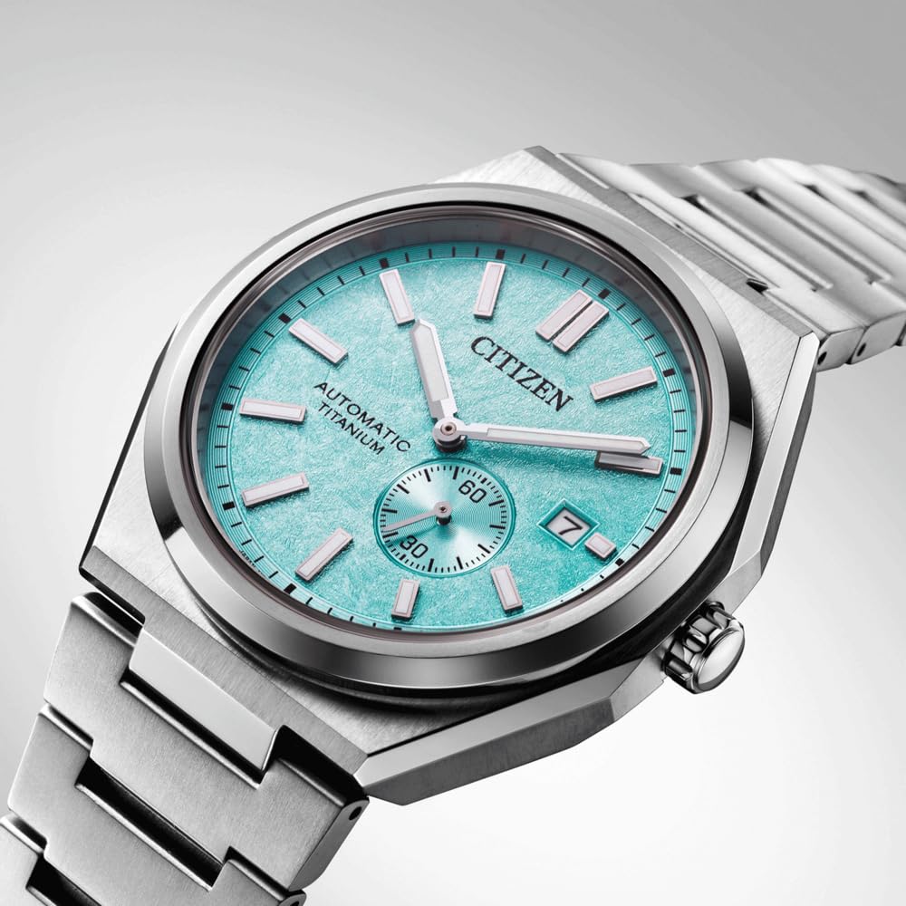 Citizen Herren Analog Automatik Uhr mit Titan Armband NJ0180-80M