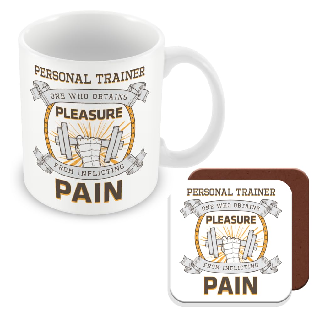 MUGGZ Personal Trainer Mug & Coaster – Fitness Instructor Gift - Giftset - Made in The UK — image 1