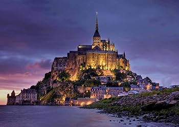 Amazon.co.jp: 世界遺産 モンサンミシェル 修道院 ポスター Mont Saint