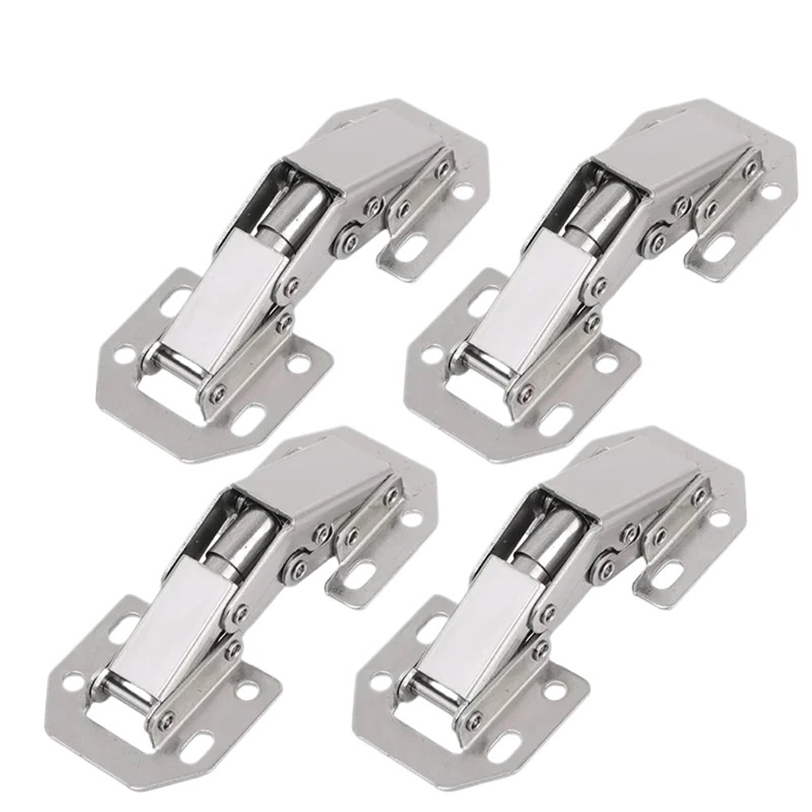 2/4/6/8PCS Stainless Steel Cabinet Hinges 90 Degree No-Drilling Hole(4PCS)