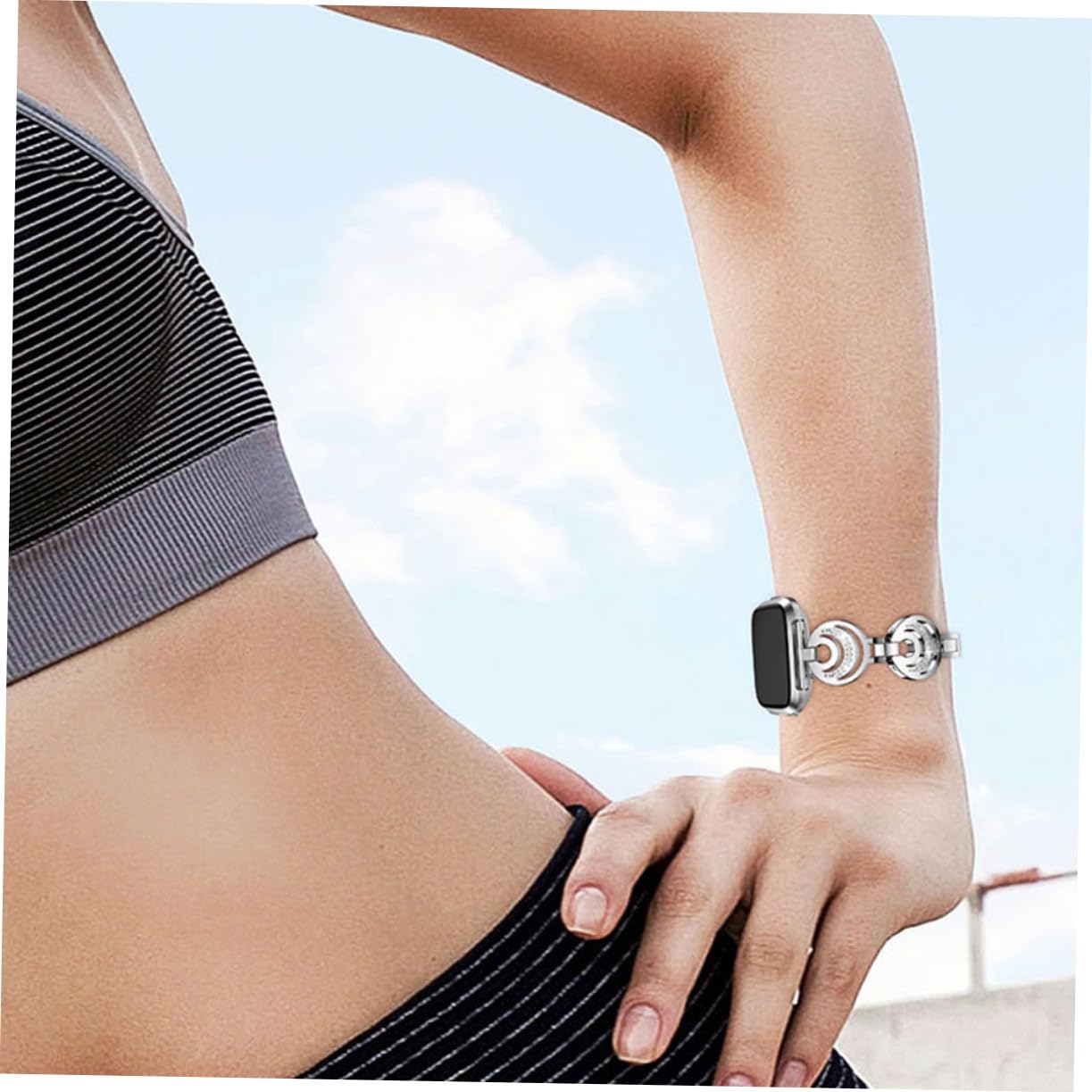Gatuida 3 Piezas Pulsera De Reloj Banda De Reloj De Cristal Correa De Reloj 2 Banda De Reloj Bling Banda De Reloj De Reloj Banda De Reloj Inteligente Sol Estrella Estilo