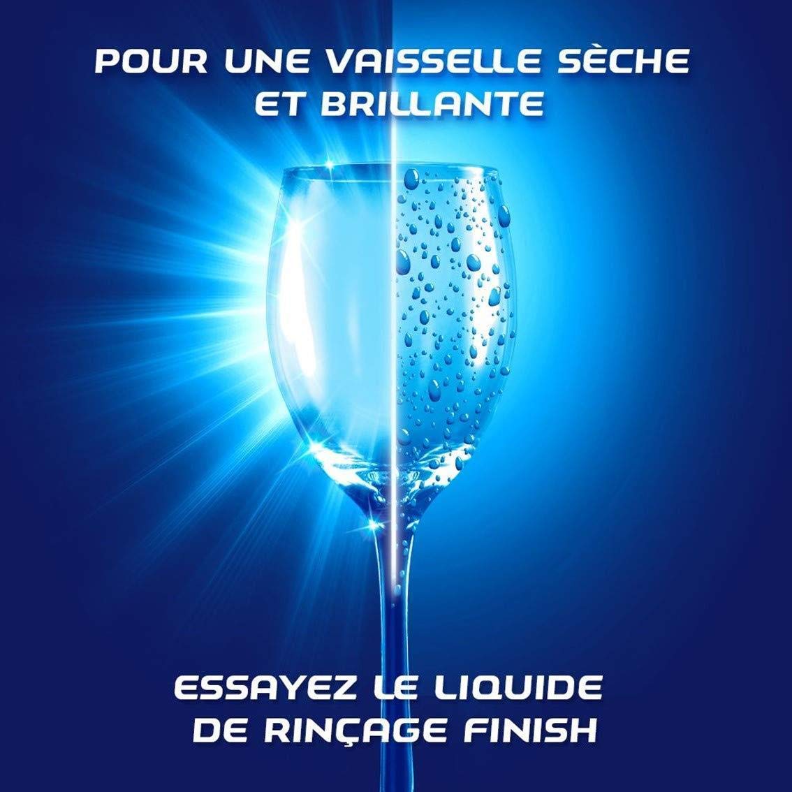 Finish – Lote de 4 líquidos de aclarado para lavadora, brillo y secado 800 ml