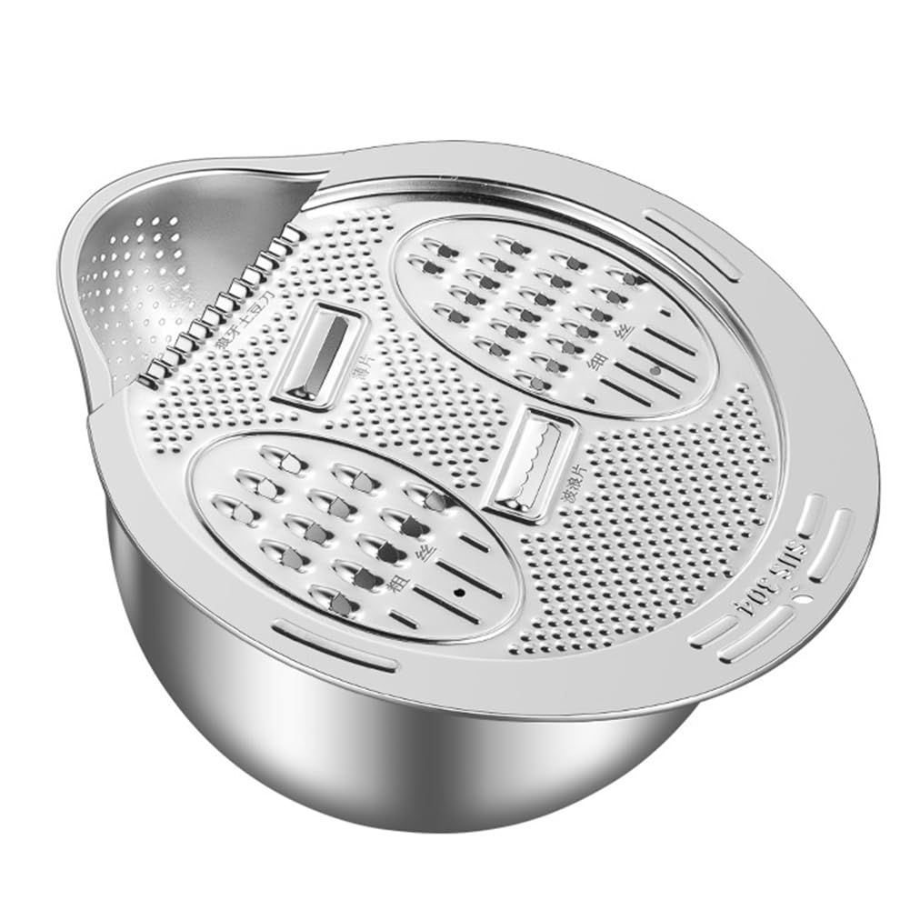 CTRLZS Multifunctional Kitchen Tool Drain Basin with Grater Rice Washing Basin Vegetable Washing Basin Fruit Drain Basin