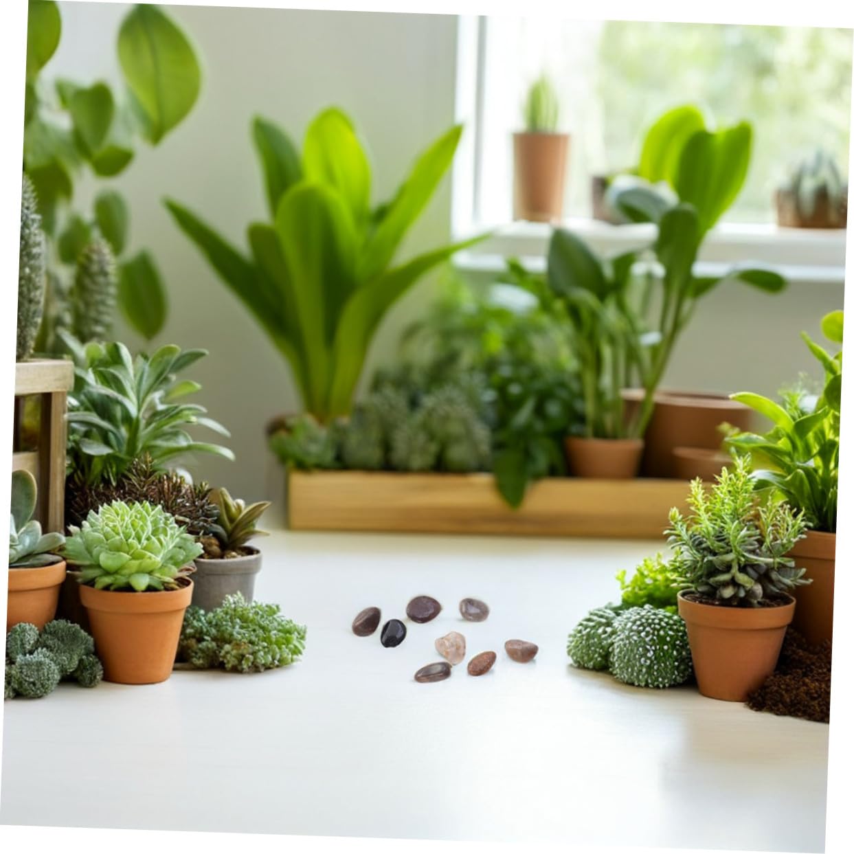 Toyvian Pierres Naturelles pour Aquarium et Jardin, Galets Décoratifs Résistants la Décoloration, Pierre Polie de 1000g pour Aménagement Paysager Extérieur et Substrat D'aquarium
