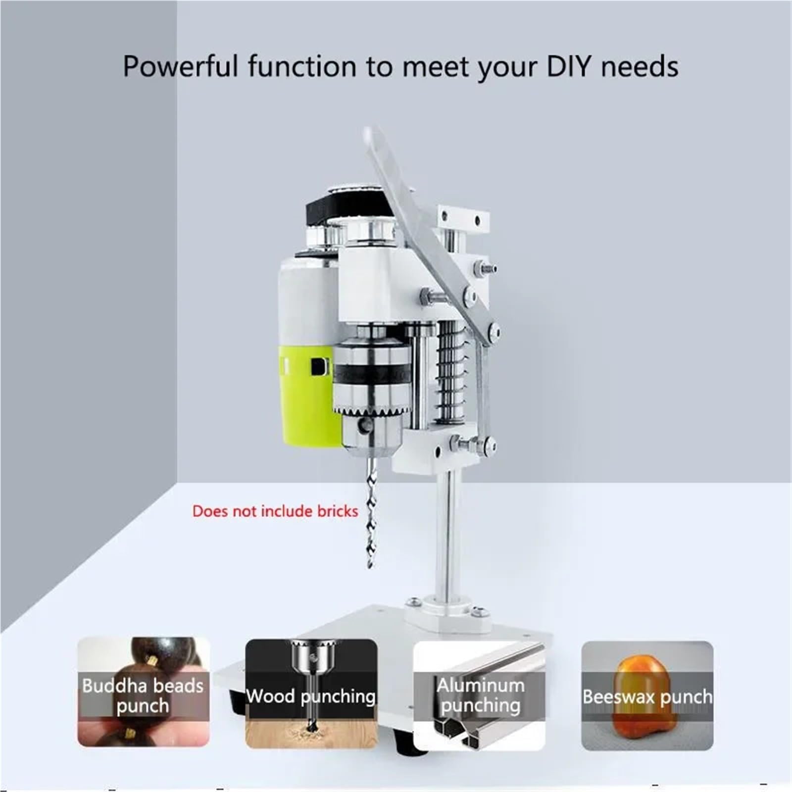 Taladro de Columna, Minitaladro de Banco eléctrico de Alta precisión de 100 W, con Mandril de 7 velocidades, for Madera y Metal.