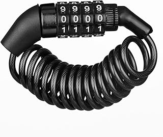 Anti-Theft Tool Bicycle Lock Steel Cable Chain Security Password 4 Digit Lock Anti-Theft Combination Number Code Safety Bike Bicycle Accessories Easy to use and Carry.
